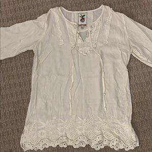 Women's Cream Lace Blouse